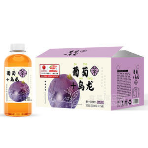 浩明葡萄烏龍果汁茶飲料箱裝招商500ml×15瓶