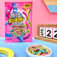 萌孩子酸砂彩绳糖混合口味袋装招商80g