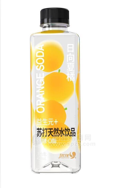 優(yōu)洋日向夏橘益生元蘇打天然水400ml×24瓶低糖0脂橘子味