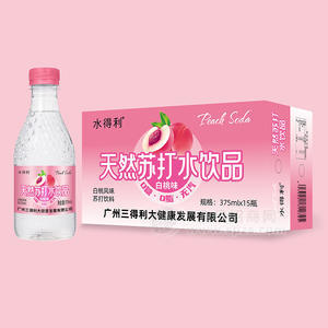 水得利白桃風(fēng)味蘇打飲料375mlx15瓶