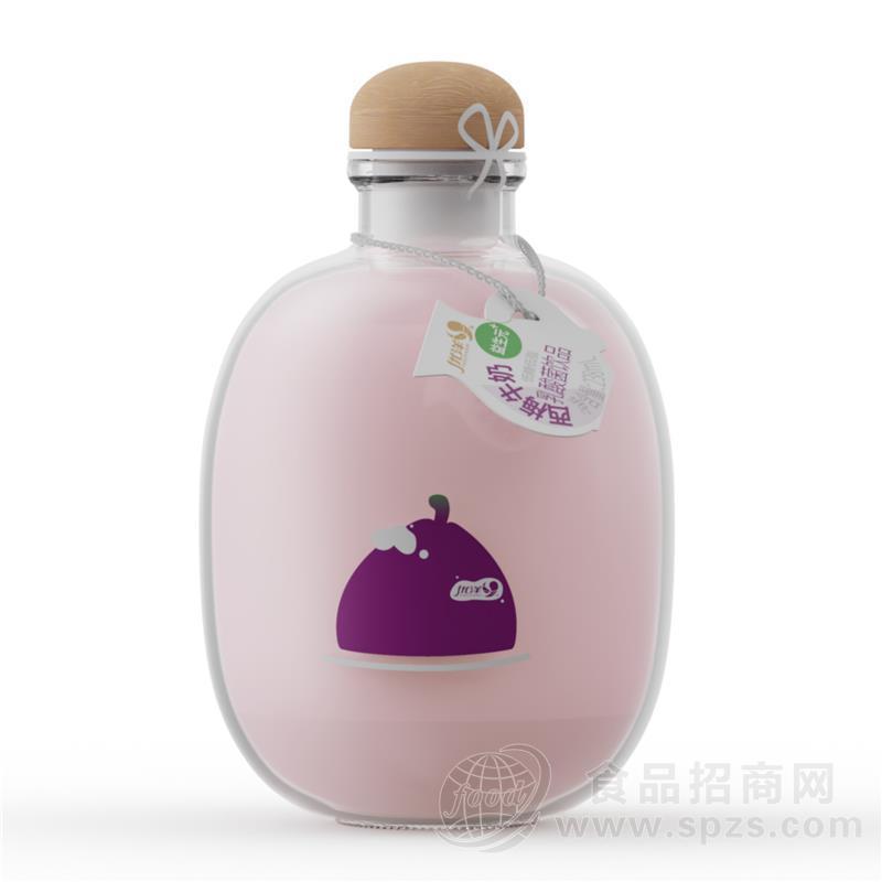 优洋益生元乳酸菌238ml西梅牛奶低糖低脂球形玻璃瓶