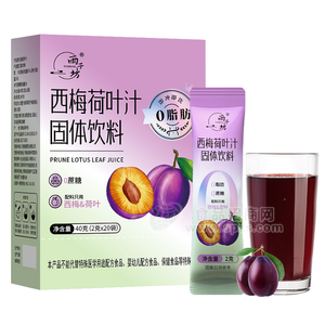 雨子坊【0蔗0脂】 西梅荷叶汁 净含量：40g（20条）