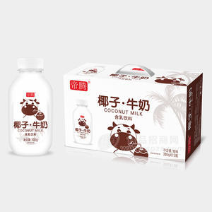 帝騰椰子牛奶乳飲料植物蛋白飲料椰子汁箱裝招商380g×15瓶