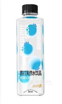优洋乳酸菌蓝莓苏打天然水400ml×24瓶果味苏打