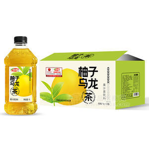 浩明柚子烏龍茶果汁茶飲料箱裝招商1L×12瓶