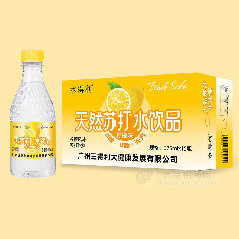 水得利檸檬風(fēng)味蘇打飲料375mlx15瓶