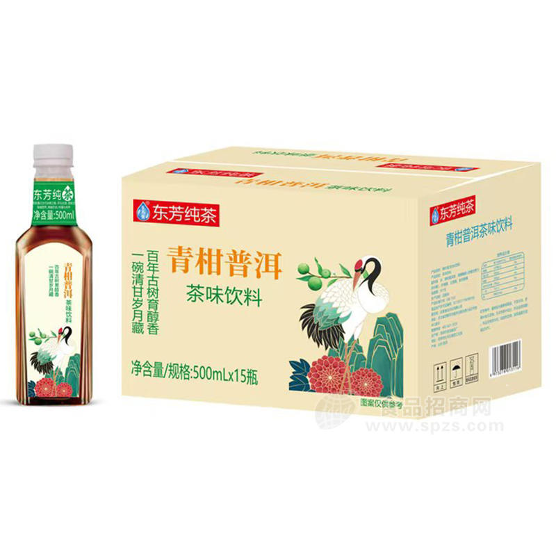 東芳純茶青柑普洱茶味飲料500mlx15瓶