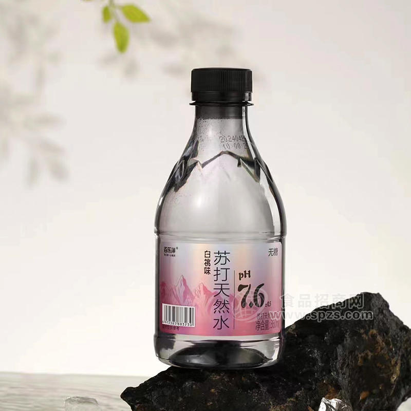 百乐洋无糖白桃味苏打天然水饮品瓶装招商360ml 