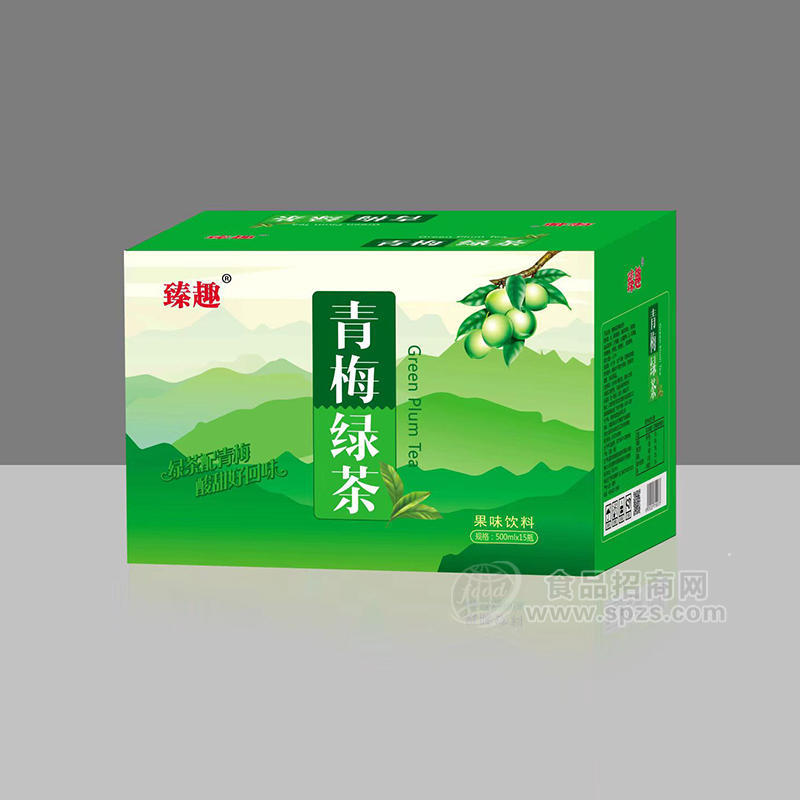 臻趣青梅綠茶果味飲料500mlx15瓶