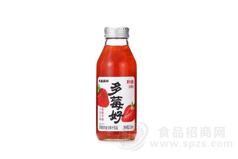 外星森多莓好林草莓果肉复合果汁饮品310ml