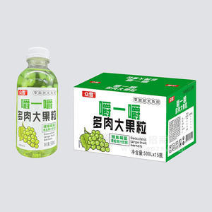 眾雪蜂蜜葡萄大果粒果汁飲料500mlx15瓶