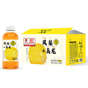 浩明鳳梨烏龍果汁茶飲料箱裝招商500ml×15瓶