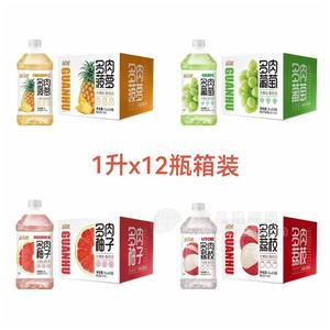 冠虎果粒果汁饮料大果粒多肉葡萄1L