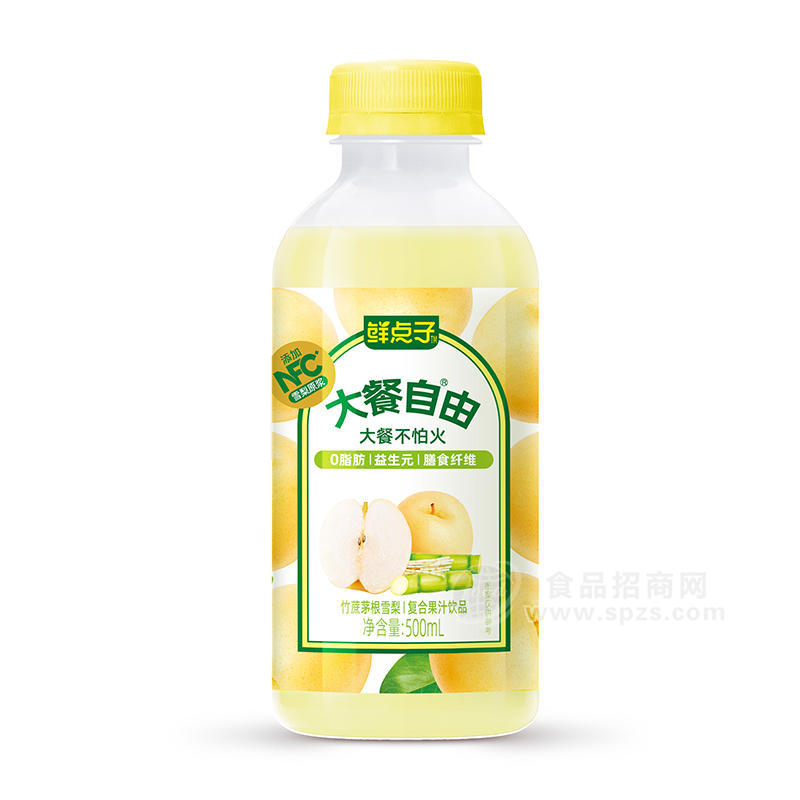 鮮點子大餐自由竹蔗茅根雪梨復(fù)合果汁飲品500ml