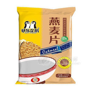 快樂企鵝優(yōu)質(zhì)燕麥片方便食品袋裝招商2.5kg