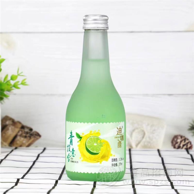 迪咖鹿望青投意合青柠微醺配制酒