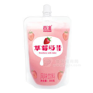 谷淦草莓奶昔风味饮品袋装招商300g