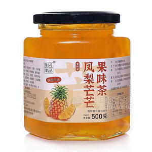 食尖津品鳳梨芒芒果味茶果醬瓶裝招商500g