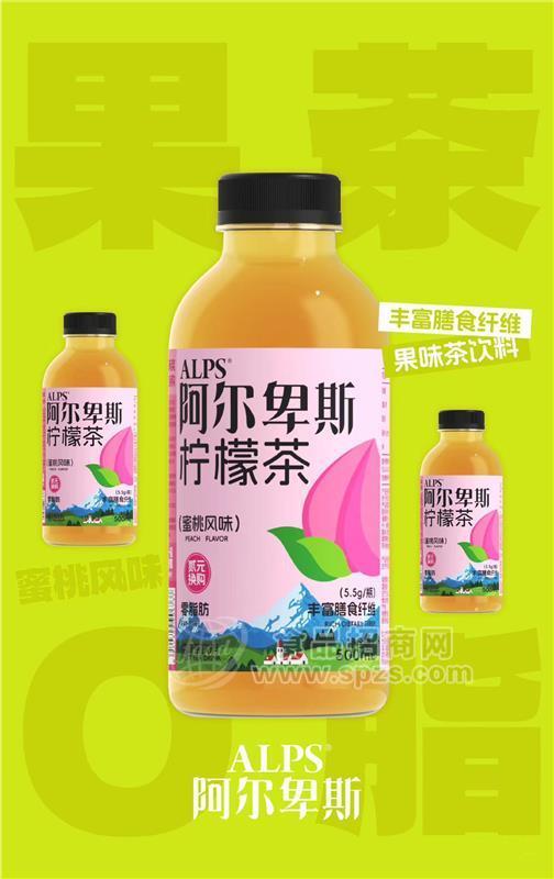 阿爾卑斯蜜桃風味檸檬茶果味茶飲料500ml