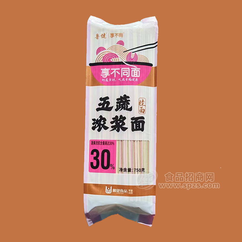 鲁健五蔬浓浆面挂面袋装招商750g