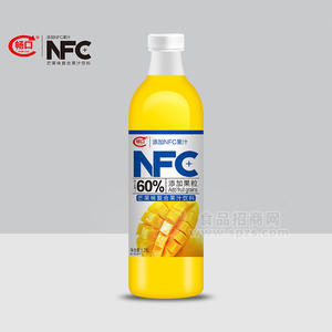 暢口NFC芒果味復合果汁飲料瓶裝招商1.25L
