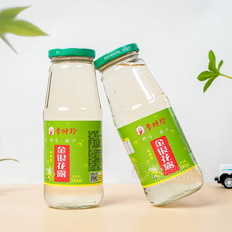 李時(shí)珍金銀花露低糖野生原汁瓶裝招商340ml