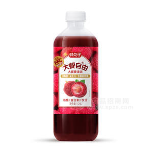 鮮點子大餐自由楊梅復合果汁飲品瓶裝招商1.25L