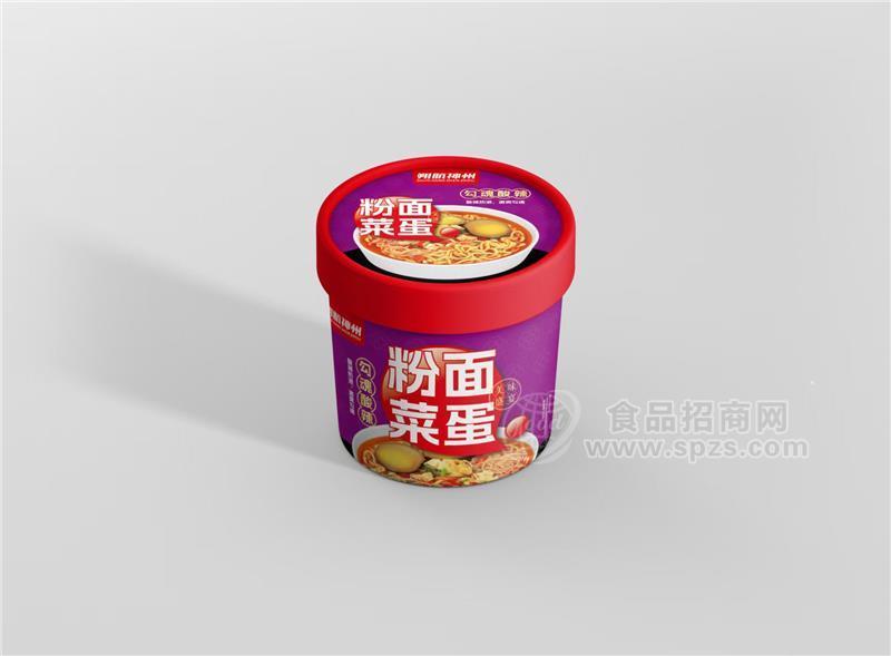 朔航神州 粉面菜蛋酸辣味桶面方便食品