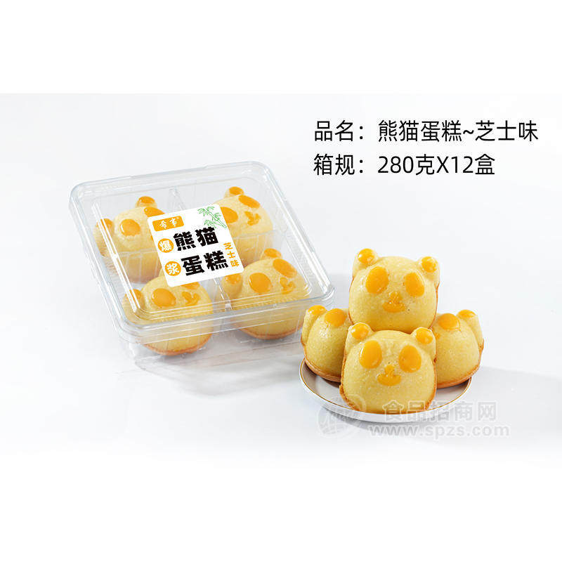 熊貓蛋糕芝士味烘焙食品蛋糕招商280g×12盒