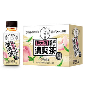 小輕甘胖大海植物成分清爽茶蜜桃烏龍招商245ml×10瓶