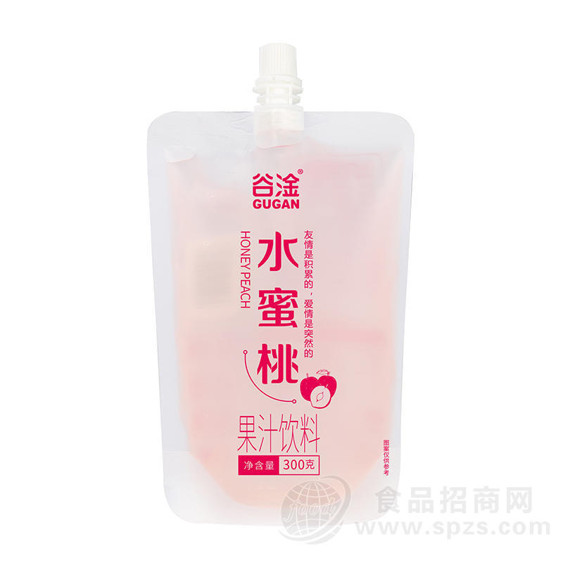 谷淦水蜜桃果汁饮料袋装招商300g