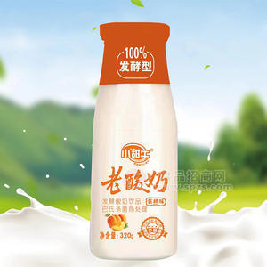小甜牛老酸奶黄桃味酸奶招商320g