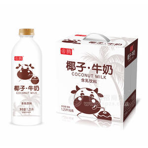 帝騰椰子牛奶含乳飲料植物蛋白飲料箱裝招商1.25L×6瓶