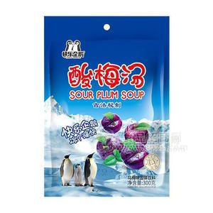 快乐企鹅酸梅汤乌梅味固体饮料300g