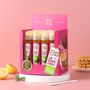 食尖津品冷榨青桔柠檬百香果汁果酱盒装招商