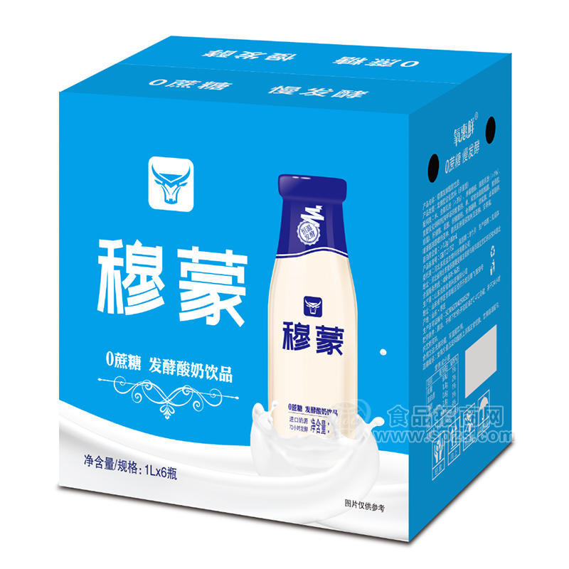 穆蒙0蔗糖發(fā)酵酸奶飲品1L×6瓶