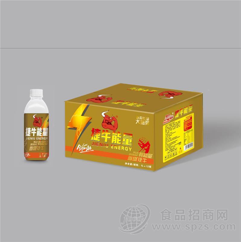 捷牛能量维生素饮料1L×12瓶大瓶装功能饮料