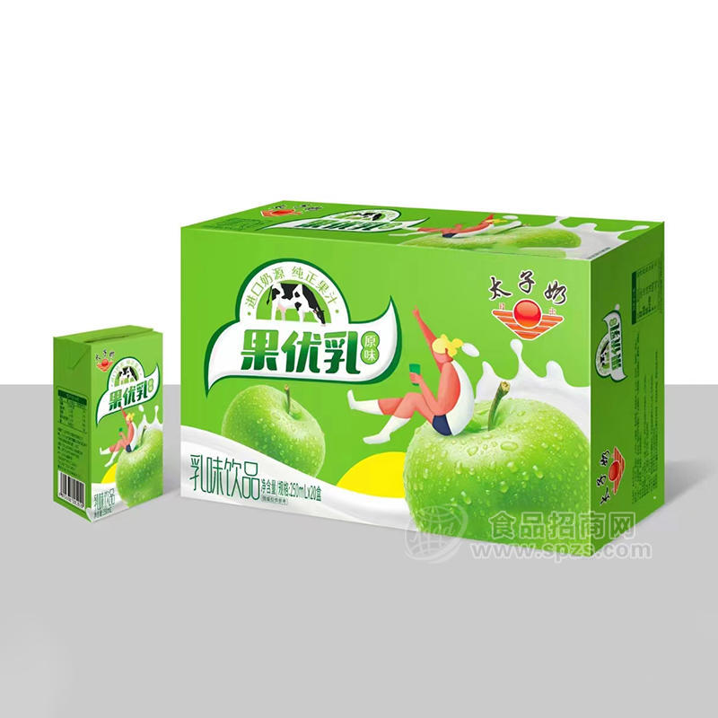 太子奶原味果优乳乳味饮品乳饮料250mlx20盒