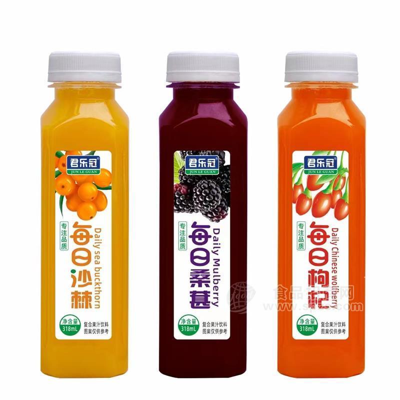 ·君乐冠每日系列沙棘桑葚枸杞复合果汁饮料318ml 