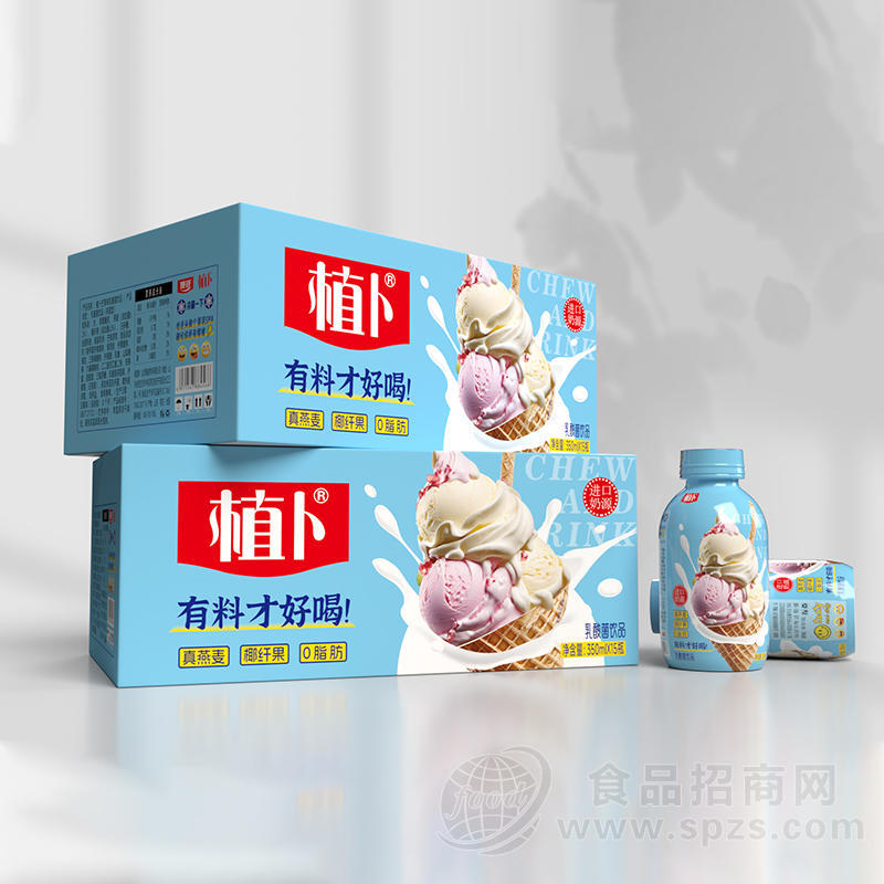 植卜真燕麦椰纤果乳酸菌饮品箱装招商350ml×15瓶