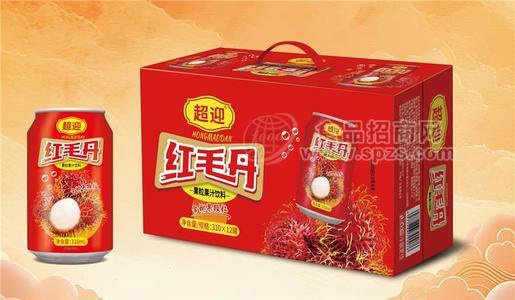 310ml易拉罐装红毛丹果汁饮料
