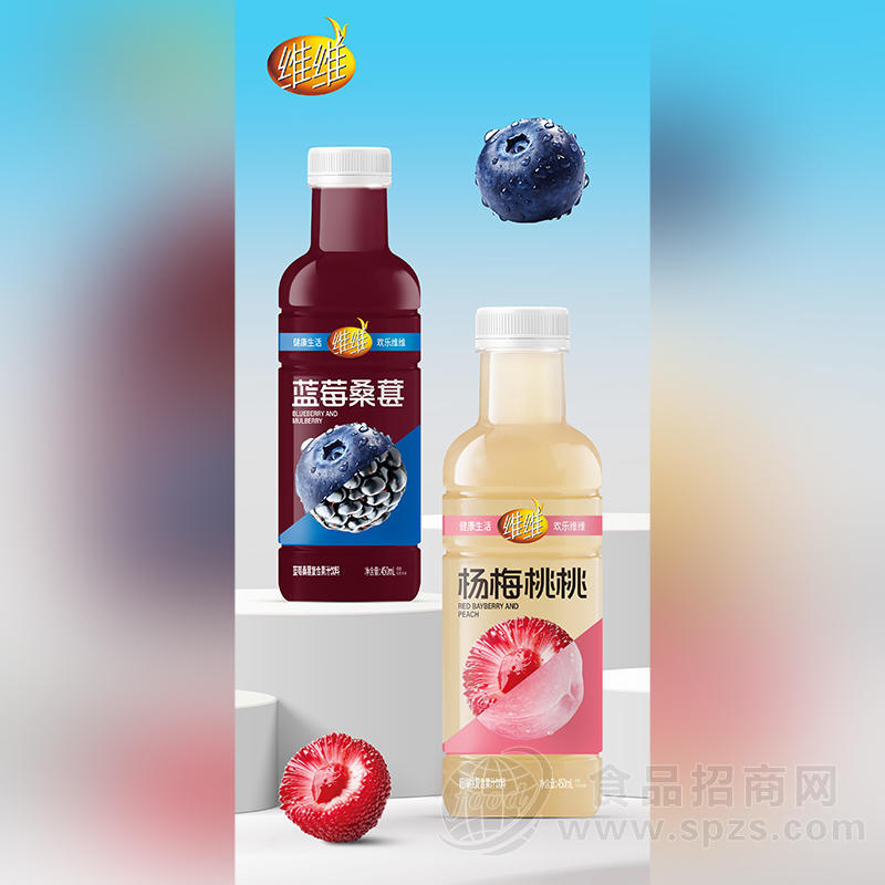 维维杨梅桃桃味复合果汁饮料招商450ml
