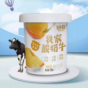 妙奇我家酸奶牛黄桃味酸奶饮品招商320g