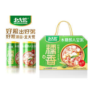 北大荒糯香木糖醇八寶粥方便食品禮盒裝招商320g×6瓶