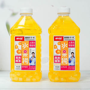 擁抱青春黃桃椰果復(fù)合果汁飲料瓶裝招商1000ml