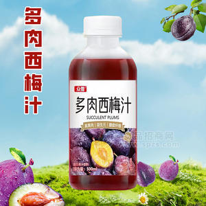 眾雪多肉西梅汁復(fù)合果汁飲料瓶裝招商500ml