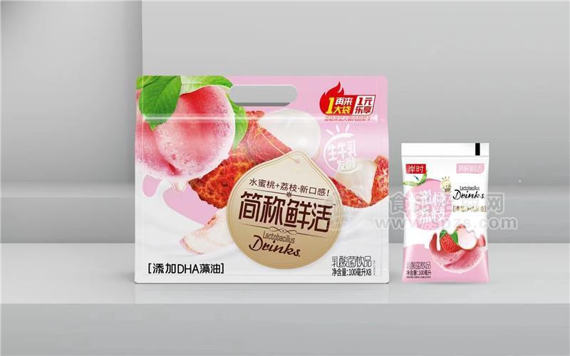岸時水蜜桃荔枝乳酸菌飲品一元樂享100ml