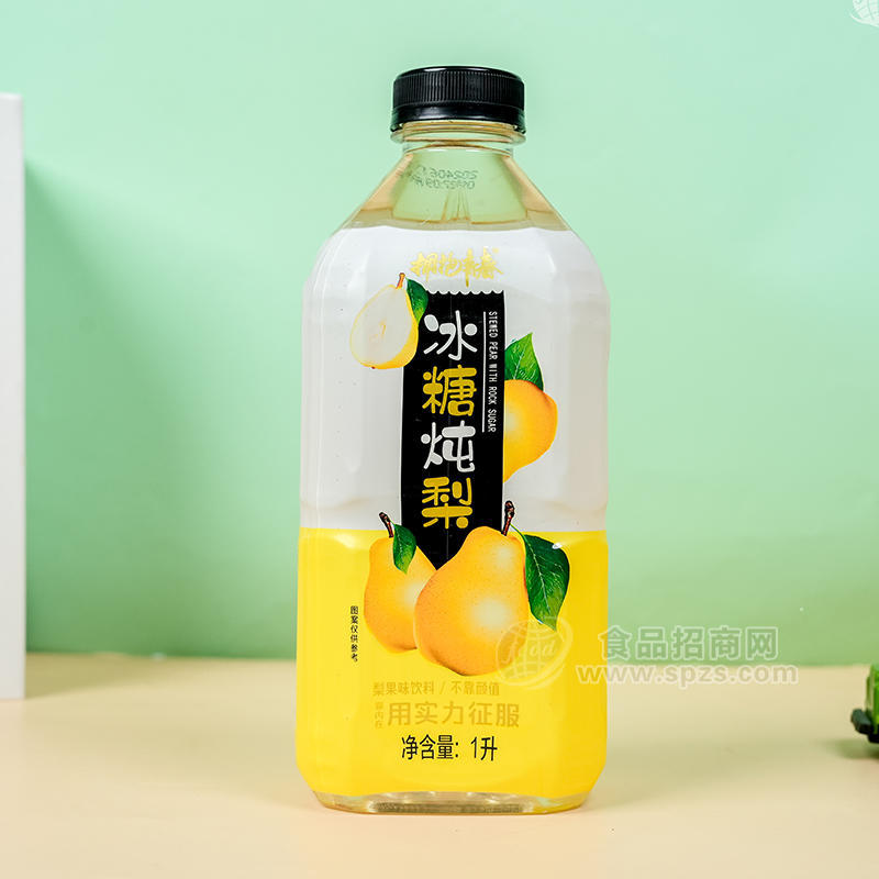 拥抱青春冰糖炖梨果味饮料瓶装招商1L 