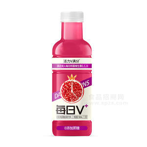 活力v滿分紅提石榴藍(lán)莓復(fù)合果汁飲料瓶裝招商500ml