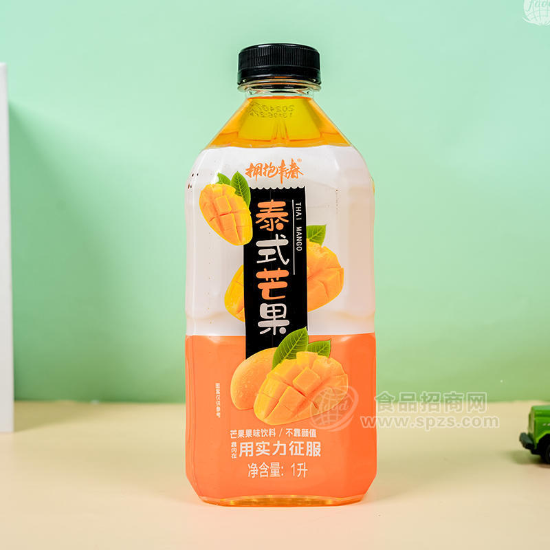 擁抱青春泰式芒果果味飲料瓶裝招商1L